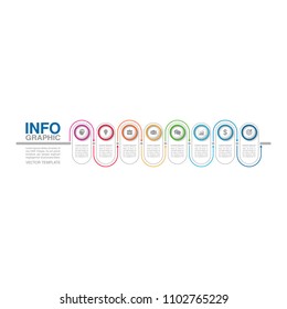 Vector infographic template for diagram, graph, presentation, chart, business concept with 8 options.