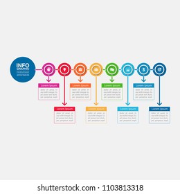 Vector infographic template for diagram, graph, presentation, chart, business concept with 8 options.