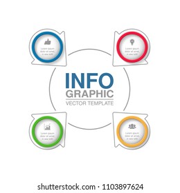 Vector infographic template for diagram, graph, presentation, chart, business concept with 4 options.