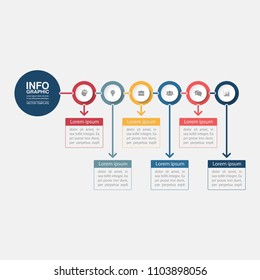 Vector infographic template for diagram, graph, presentation, chart, business concept with 6 options.
