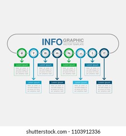 Vector infographic template for diagram, graph, presentation, chart, business concept with 8 options.