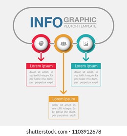 Vector infographic template for diagram, graph, presentation, chart, business concept with 3 options.