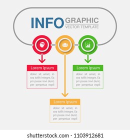 Vector infographic template for diagram, graph, presentation, chart, business concept with 3 options.