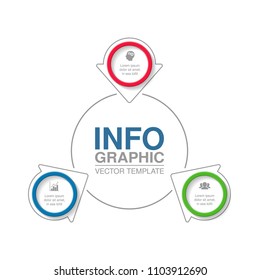 Vector infographic template for diagram, graph, presentation, chart, business concept with 3 options.