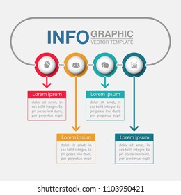Vector infographic template for diagram, graph, presentation, chart, business concept with 4 options.