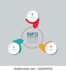 Vector infographic template for diagram, graph, presentation, chart, business concept with 3 options.