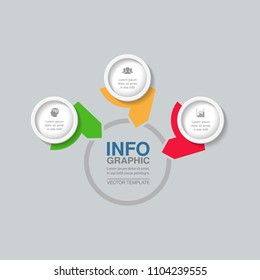 Vector infographic template for diagram, graph, presentation, chart, business concept with 3 options.
