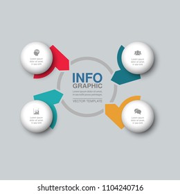 Vector infographic template for diagram, graph, presentation, chart, business concept with 4 options.