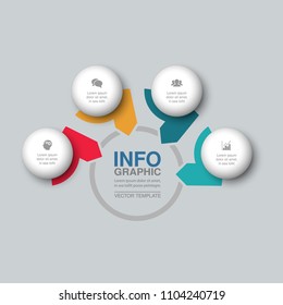 Vector infographic template for diagram, graph, presentation, chart, business concept with 4 options.
