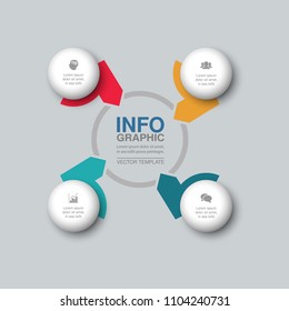 Vector infographic template for diagram, graph, presentation, chart, business concept with 4 options.