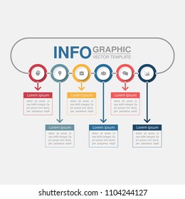 Vector infographic template for diagram, graph, presentation, chart, business concept with 6 options.