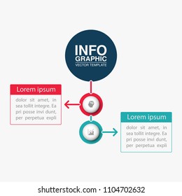 Vector infographic template for diagram, graph, presentation, chart, business concept with 2 options.