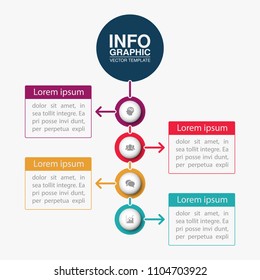 Vector infographic template for diagram, graph, presentation, chart, business concept with 4 options.