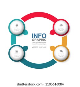Vector infographic template for diagram, graph, presentation, chart, business concept with 4 options.
