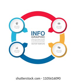 Vector infographic template for diagram, graph, presentation, chart, business concept with 4 options.