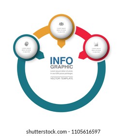 Vector infographic template for diagram, graph, presentation, chart, business concept with 3 options.