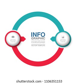 Vector infographic template for diagram, graph, presentation, chart, business concept with 2 options.