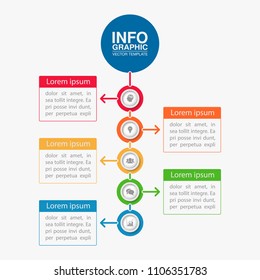 Vector infographic template for diagram, graph, presentation, chart, business concept with 5 options.