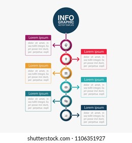 Vector infographic template for diagram, graph, presentation, chart, business concept with 6 options.