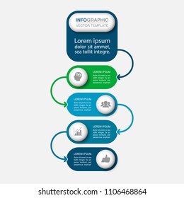 Vector infographic template for diagram, graph, presentation, chart, business concept with 4 options.