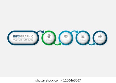 Vector infographic template for diagram, graph, presentation, chart, business concept with 4 options.