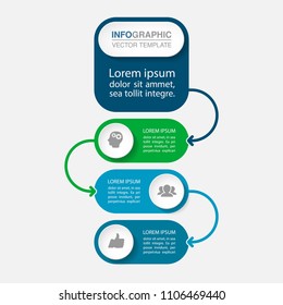 Vector infographic template for diagram, graph, presentation, chart, business concept with 3 options.