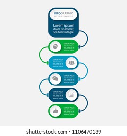 Vector infographic template for diagram, graph, presentation, chart, business concept with 5 options.