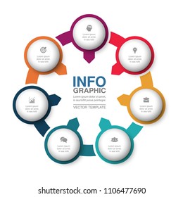 Vector infographic template for diagram, graph, presentation, chart, business concept with 7 options.