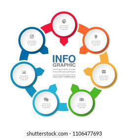 Vector infographic template for diagram, graph, presentation, chart, business concept with 7 options.