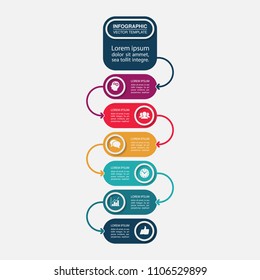 Vector infographic template for diagram, graph, presentation, chart, business concept with 6 options.