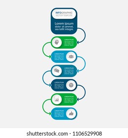 Vector infographic template for diagram, graph, presentation, chart, business concept with 6 options.