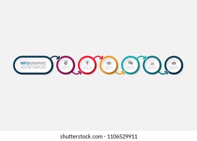 Vector infographic template for diagram, graph, presentation, chart, business concept with 6 options.