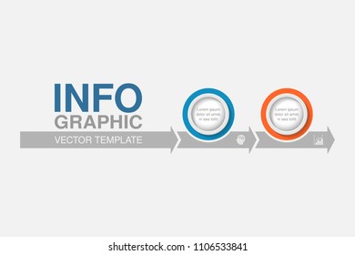 Vector infographic template for diagram, graph, presentation, chart, business concept with 2 options.