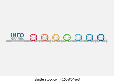 Vector infographic template for diagram, graph, presentation, chart, business concept with 7 options.