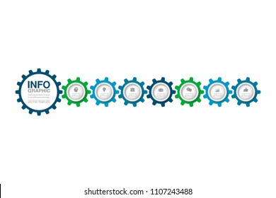 Vector infographic template for diagram, graph, presentation, chart, business concept with 7 options.