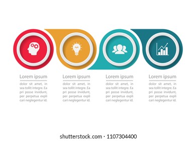 Vector infographic template for diagram, graph, presentation, chart, business concept with 4 options.