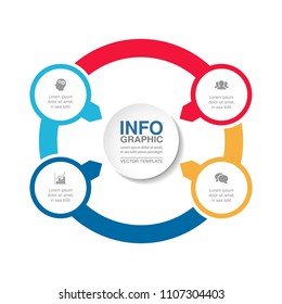 Vector infographic template for diagram, graph, presentation, chart, business concept with 4 options.