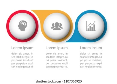 Vector infographic template for diagram, graph, presentation, chart, business concept with 3 options.