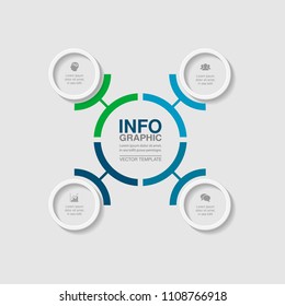 Vector infographic template for diagram, graph, presentation, chart, business concept with 4 options.