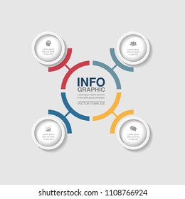 Vector infographic template for diagram, graph, presentation, chart, business concept with 4 options.