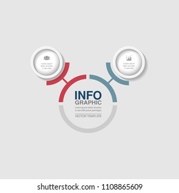 Vector infographic template for diagram, graph, presentation, chart, business concept with 2 options.
