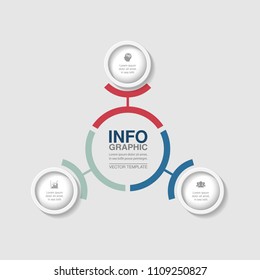 Vector infographic template for diagram, graph, presentation, chart, business concept with 3 options.