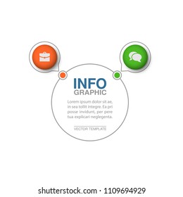 Vector infographic template for diagram, graph, presentation, chart, business concept with 2 options.