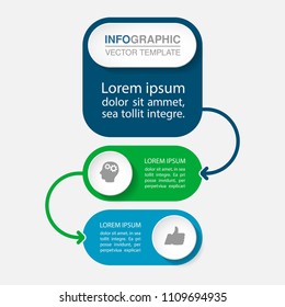 Vector infographic template for diagram, graph, presentation, chart, business concept with 2 options.