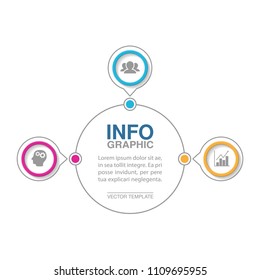 Vector infographic template for diagram, graph, presentation, chart, business concept with 3 options.