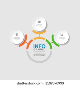 Vector infographic template for diagram, graph, presentation, chart, business concept with 3 options.