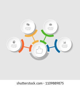 Vector infographic template for diagram, graph, presentation, chart, business concept with 4 options.