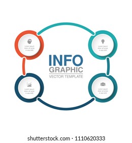 Vector infographic template for diagram, graph, presentation, chart, business concept with 4 options.