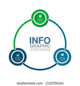 Vector infographic template for diagram, graph, presentation, chart, business concept with 3 options.