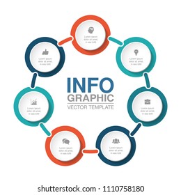 Vector infographic template for diagram, graph, presentation, chart, business concept with 7 options.